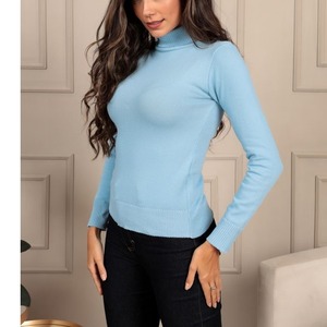 Pull chaud à col rond en coton pour femmes pull pour dames tricoté surdimensionné en tricot torsadé automne pull décontracté quotidien de BD - Product Image 5