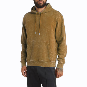 High Quality Fashionable Men's Acid Wash Hoodies Cotton Polyester Embroidered Custom Logo <b>Waterproof</b> Breathable Loose Fit Autumn - Product Image 2