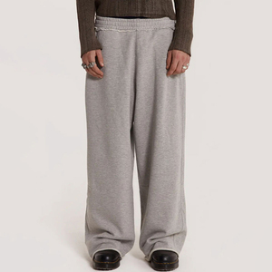 Personalizado Unisex cintura alta pierna recta lona transpirable 100% algodón Jogger gimnasio pantalones de chándal ligeros para entrenamiento o uso informal - Product Image 6