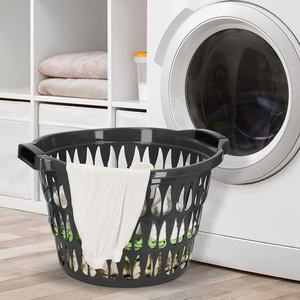 Cesto de Ropa Moderno de Plástico PP con Asas, Apilable, Duradero, Ligero, Portátil, para Almacenamiento de Ropa, Baño y Hogar - Product Image 3