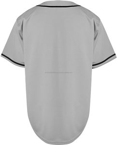 Grey Black Baseball Jersey Custom Design Name & Number Printed Baseball Jersey Top Quality Softball Jersey <b>Men</b> - Product Image 2