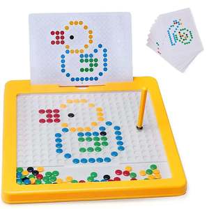 Tableau magnétique à dessin avec stylo effaçable en plastique et perles, outil d'écriture portable - Product Image 1
