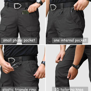 กางเกงผู้ชายลำลองสำหรับทำงาน กันน้ำ พิมพ์ลาย กางเกงผู้ชายผ้าถักเนื้อนุ่ม มีกระเป๋าข้าง ดีไซน์สมาร์ทแคชชวล ลายสีสันสดใส - Product Image 6