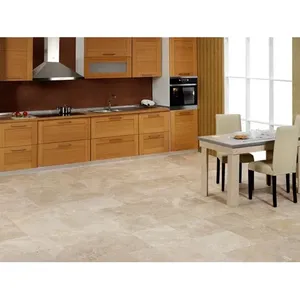 Azulejo de travertino Beige Denizli 12 "x 12" x 3/8 "Relleno pulido para pisos sala de estar al aire libre uso de pared externa para azulejos interiores - Product Image 1