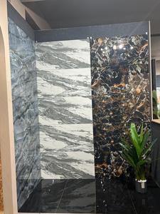 Sol De Maison Moderne 60x120 Carreaux de sol en porcelaine vitrifiée brillante Marbre blanc Couleur ivoire Texture solide 8/10mm d'épaisseur - Product Image 5