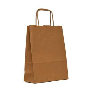 Bolsa de papel Kraft de lujo hecha a mano al por mayor bolsa de regalo de compras personalizada ecológica con logotipo personalizado para promoción de supermercado - Product Image 3
