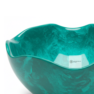 Bol de service en résine turquoise pour la cuisine - Product Image 3