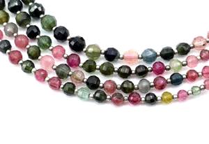 Cuentas Redondas de Turmalina Multicolor, Piedras Preciosas Naturales de Calidad AAA, Tamaño 4X6MM, 11 Pulgadas, Cuentas para Hacer Joyería - Product Image 6