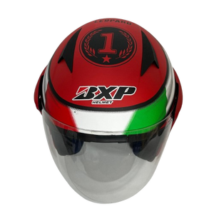 Casque de moto JP13 Leopard de haute qualité | Rouge mat BXP | Certifié SNI | Casque adulte à visière unique - Product Image 4