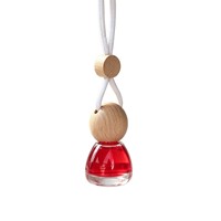 Diffuseur de parfum de voiture suspendu en verre miniature en bois, 10 ml, 34 saveurs, longue durée, senteurs personnalisées