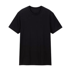Camiseta de manga corta con cuello en V de Color sólido de primera calidad para hombre, 100% algodón, antiarrugas, transpirable, ecológica, para uso diario, Verano - Product Image 1