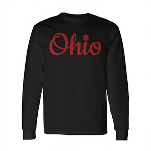 Camiseta de Manga Larga con Escritura Roja del Ohio State para Entrenadores y Jugadores de Voleibol, Camiseta Promocional - Product Image 3