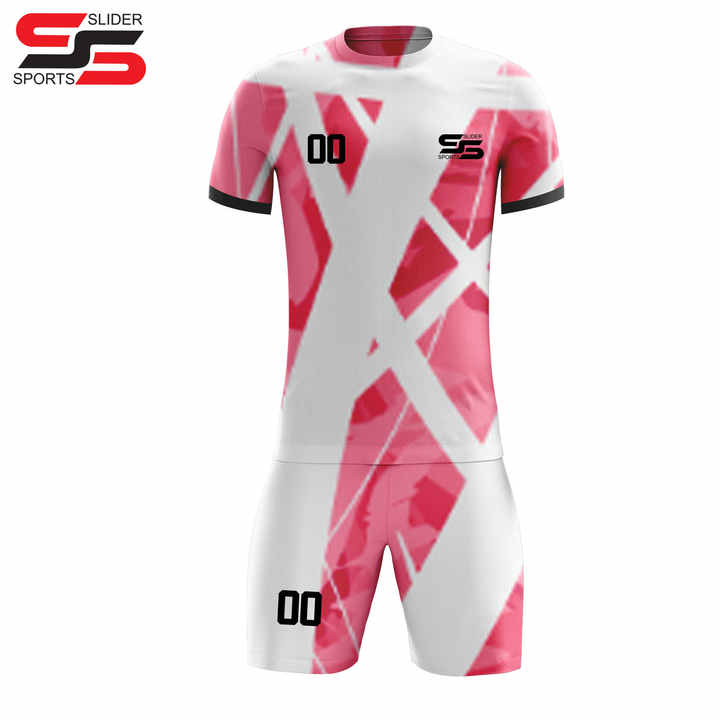 High Quality Custom Professional Black pink White Inter Milan Soccer Uniform Jersey Set Football