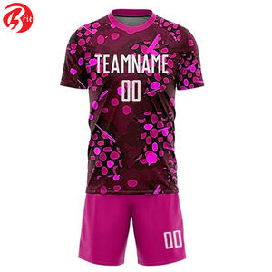 Vêtements de football d'été en tissu confortable pour adultes Maillot de football à coupe automatisée avec hauts et chemises Ensembles d'uniformes - Product Image 2