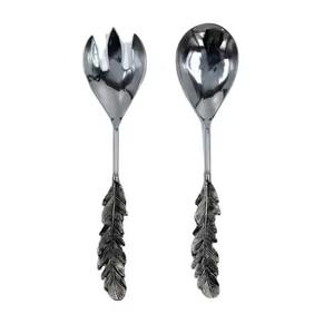 Ensemble de service à salade en métal de luxe avec cuillère et fourchette pour cuisine à domicile - Product Image 3