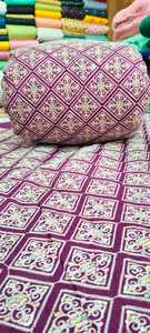 Tela Brocada de Trama Cruzada Hecha a Medida, Tejida 100% Algodón, Bordado Intrincado, Anti-Pilling, Texturas Ricas, Ropa para Mujeres y Niñas - Product Image 2