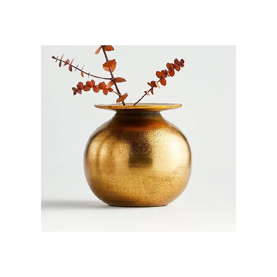 Металлический Настольный цветочный горшок для настольного стола, цветочное украшение, латунный металлический Цветочный центральный кусок, металлическая ваза