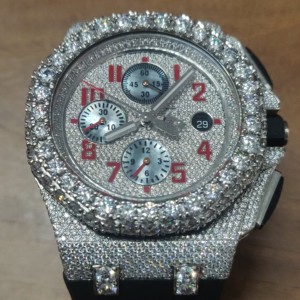 Top marque de luxe analogique mécanique montre boîtier en acier inoxydable argent jaune/blanc or Hip Hop Style cristal fenêtre nouvel ETA - Product Image 3