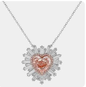 Collar de Cadena Cubana con Colgante de Diamante Verde Pera Clásico Cultivado en Laboratorio, Chapado en Oro Rosa de 910k, Estilo Hip Hop Iced, Regalo para Mujer - Product Image 2