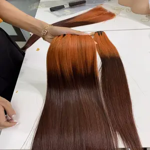 Rambut manusia Ombre HD renda Wig Ombre gaya lurus tulang Wig renda Frontal untuk hitam jual panas 100 Vietnam rambut manusia Wanita