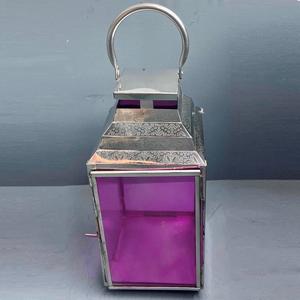 Farol de vela decorativo y de diseño único de vidrio y metal - Product Image 3