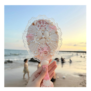 Miroir décoratif en coquillage reflétant le charme de l'océan créé par des artisans vietnamiens adapté à un usage domestique et professionnel - Product Image 5