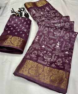 รักษาความเป็นอยู่ตลอดกาลด้วยผ้าสารีแบบดั้งเดิมคลาสสิก ที่เป็นส่วนประกอบของมรดกวัฒนธรรม เหมาะสําหรับพิธีทางศาสนา - Product Image 4