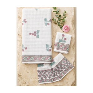 Serviettes de cuisine en coton motif champignon 40x60cm 180GSM 200TC, torchons botaniques SA8000, faible MOQ, OEM ODM, vente en gros Inde B2B - Product Image 5