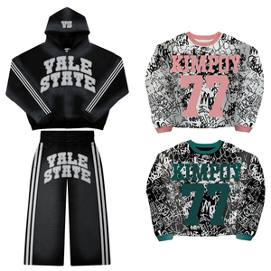 ชุดแทรคสูทแจ็คเก็ตเดนิมและกางเกงทรงแบ็กกี้สุดฮิตสำหรับฤดูหนาว พร้อมป้ายโลโก้แบบกำหนดเอง ลายปะติด ล้างสีแบบเอซิดวอช ผ้าฝ้าย 100% - Product Image 5