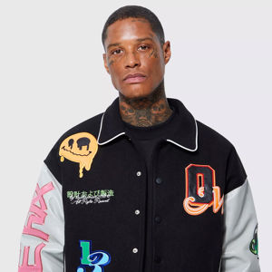 Varsity Vestes Varsity Baseball Homme Vestes Coquille De Laine pour L'hiver Long Vêtements Longueur Warm Keeper Laine Doublure Veste pour Homme - Product Image 6