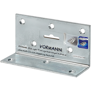 Supports grand angle VORMANN, longueur de jambe 75 mm, bleu, zingué, jambes inégales - Lot de 20 - Product Image 3