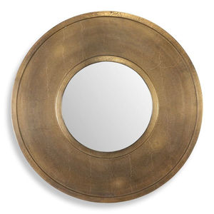 Miroir décoratif rond mural en laiton brossé sur mesure pour salle de bain d'hôtel et décoration intérieure - Product Image 3