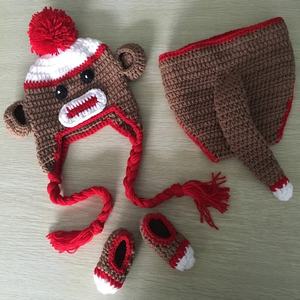 Conjunto de Gorro y Pantalones de Ganchillo Hechos a Mano para Recién Nacidos, Lindos Trajes de Mono Tejidos para Fotos de Bebés, para Niños y Niñas, para Viajes - Product Image 6