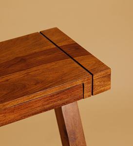 Mesa de sofá para aperitivos de extremo de Venta caliente con marco de metal con acabado de madera fácil montaje para dormitorio y sala de estar para espacios pequeños - Product Image 5