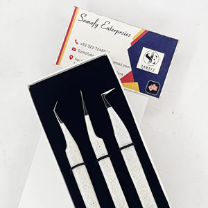 Pinzas de Precisión para Pestañas Somofy Enterprises, de Acero Inoxidable, Rectas, de 90-45 Grados, 10 mm, Antimagnéticas, con Punta Serrada - Product Image 6