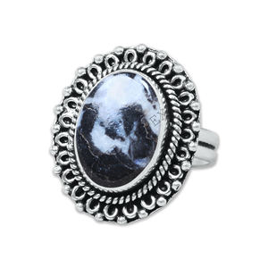 Authentique Buffalo Turquoise Cluster Anneaux En Gros En Laiton Massif Argent Plaqué Lunette Réglage Superpositions Anneaux De Mode Bijoux Lots - Product Image 6