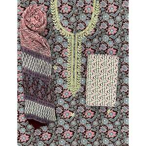 Salwar Kameez de Algodón Estampado sin Coser, Vestido Indio de Estilo Pakistaní para Fiestas, con Cuello y Material de Tela Lawn - Product Image 1