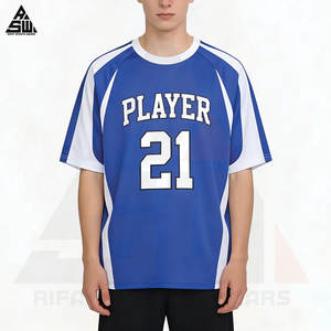 Camiseta de Fútbol Unisex Personalizada con Nombre y Número del Equipo, 100% Poliéster, Transpirable, Ligera, Absorbente de Sudor, de Secado Rápido - Product Image 1