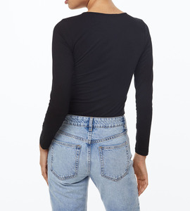 Impression personnalisée Slim Fit Plain Fitness pull à manches longues et col rond t-shirt en coton respirant personnalisé uni - Product Image 2