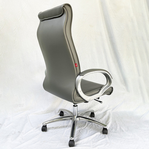 Silla Giratoria HOM1027-01X con Respaldo Alto en Gris, Diseño Moderno con Altura Ajustable y Reposacabezas para Dormitorio o Uso Doméstico - Product Image 5
