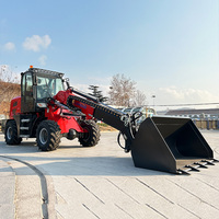 Chargeur frontal diesel à 4 roues avec joystick électronique de 1000 kg à 1800 kg, pelle télescopique, prix pour CE/ferme/jardin/ventes
