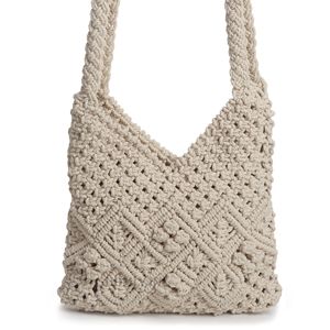 Bolsos de tirantes de nuevo estilo hechos a mano para mujer hechos de cordón de algodón natural tejido en India, producto de letreros de boda - Product Image 2