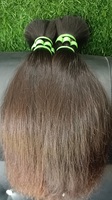 Harga Grosir Rambut Asli India Remy Virgin Raw Tipis Single Drawn Machine Double Weft Semua Warna