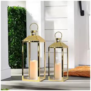 Linternas de diseño 2025 Linternas de velas colgantes de metal y vidrio de alta calidad en varios tamaños Perfectas para accesorios de decoración del hogar. - Product Image 3