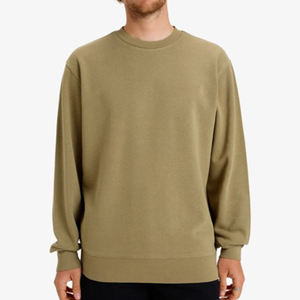 Venta al por mayor sudaderas de gran tamaño para hombres 350GSM logotipo personalizado algodón poliéster mezcla gota hombro cuello redondo sudaderas casuales para hombres - Product Image 1