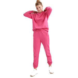 Conjunto de moda para mujer con logotipo personalizado, opción multicolor disponible, traje de jogging de algodón de lana gruesa con logotipo personalizado, conjunto de chándal para mujer, conjunto de 2 piezas DIY - Product Image 2