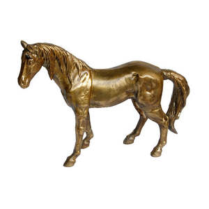 Cast Aluminum Wholesale Luxury <b>Ornament</b> Horse Statue Handmade Craft Brown <b>Antique</b> Metal Sculptures Personalised Decoration - Product Image 1