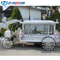 Limousines funéraires/beau cercueil moderne blanc calèche funéraire cheval corbillard à vendre