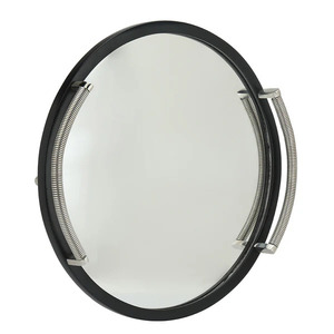 Bandeja de esencia brillante, mesa de centro de Metal, bandeja para servir, decoración de boda para el hogar, precio de fábrica, nuevo diseño, bandeja elegante con mango de Metal - Product Image 3