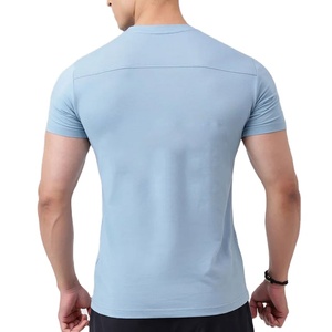 เสื้อยืดสีพื้นผ้าถักเนื้อนุ่มทรงสปอร์ต 100% ผ้าฝ้าย สีตามสั่ง ขายดี ราคาโรงงาน ขายส่ง - Product Image 4